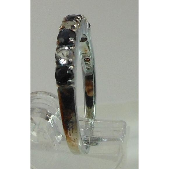 Elegant Vintage Sterling Silver Ring Green Emerald CZ Simulated Diamond - Size 6 - Picture 10 of 10